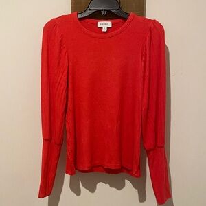 Evereve Vibrant Red Long Sleeve Blouse
